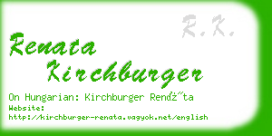 renata kirchburger business card